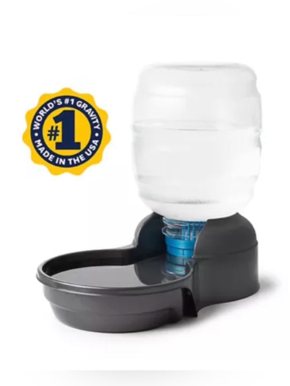 Petmate Replendish Dog Water Dispenser Gravity Waterer with Microban Protection